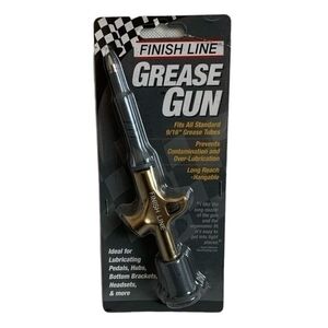 Finish Line Grease Gun Bike Maintenance Tool 9/16" Tubes Hangable NIB